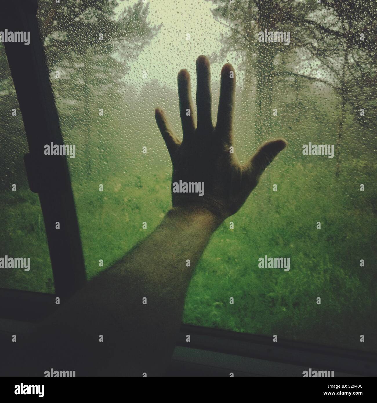 Camping in the rain - Smartphone Captured Stock Image