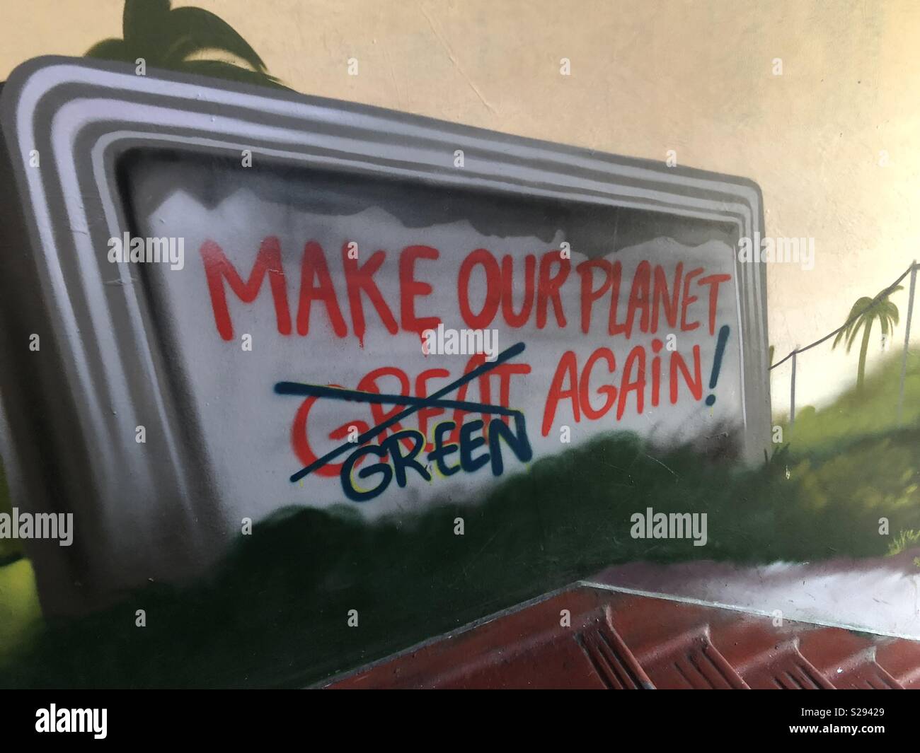 Make our planet green again! - Smartphone Captured Stock Image