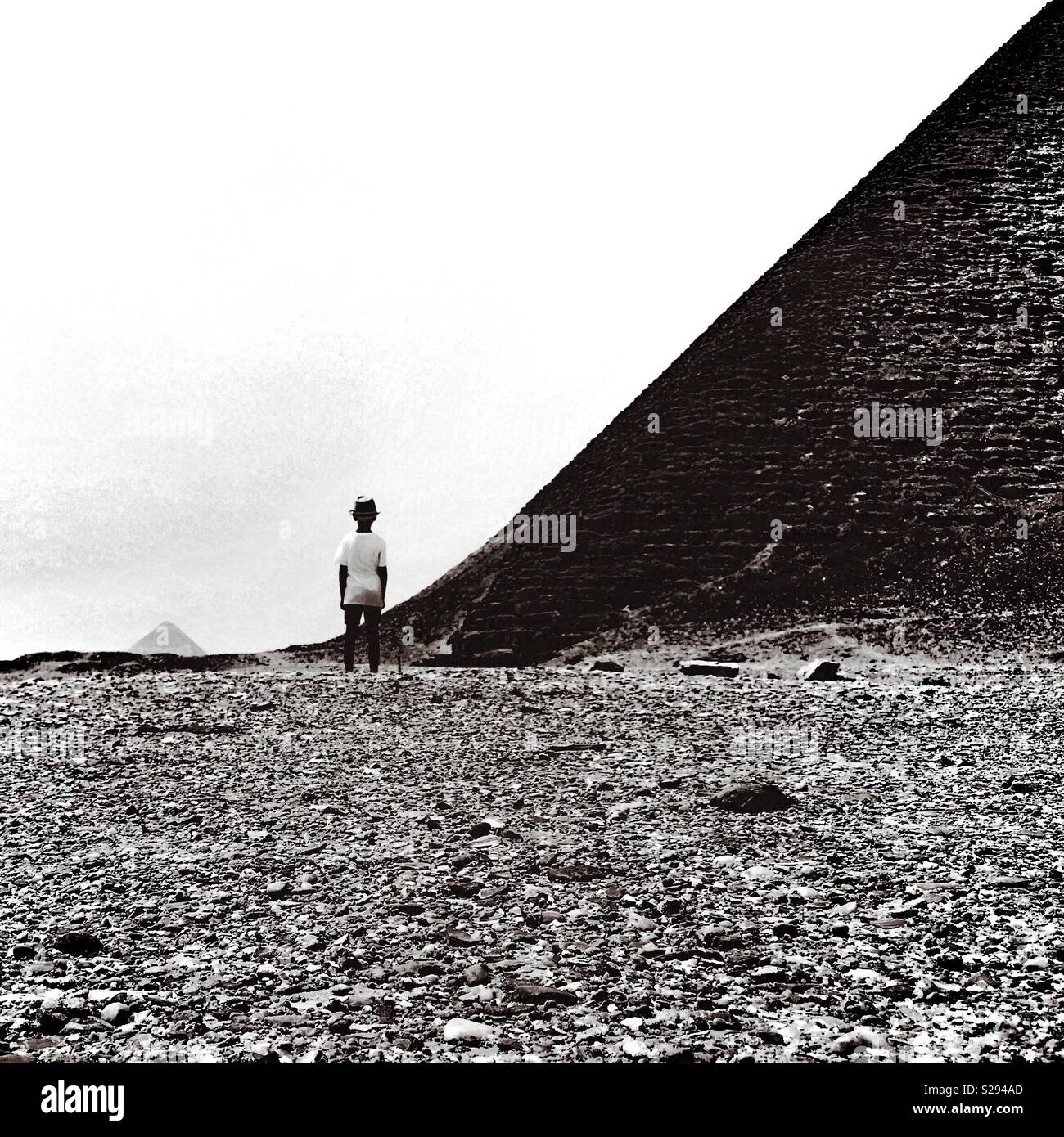 Pyramids at Dashur - Smartphone Captured Stock Image