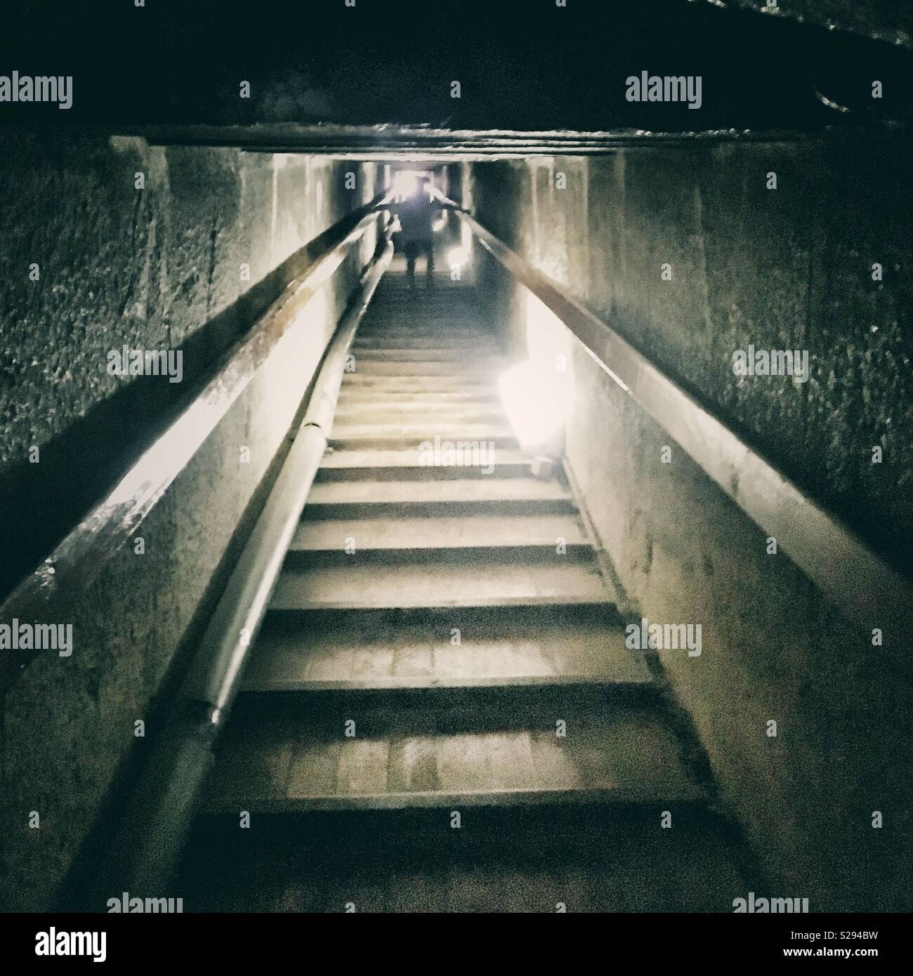 Inside Red Pyramid - Smartphone Captured Stock Image