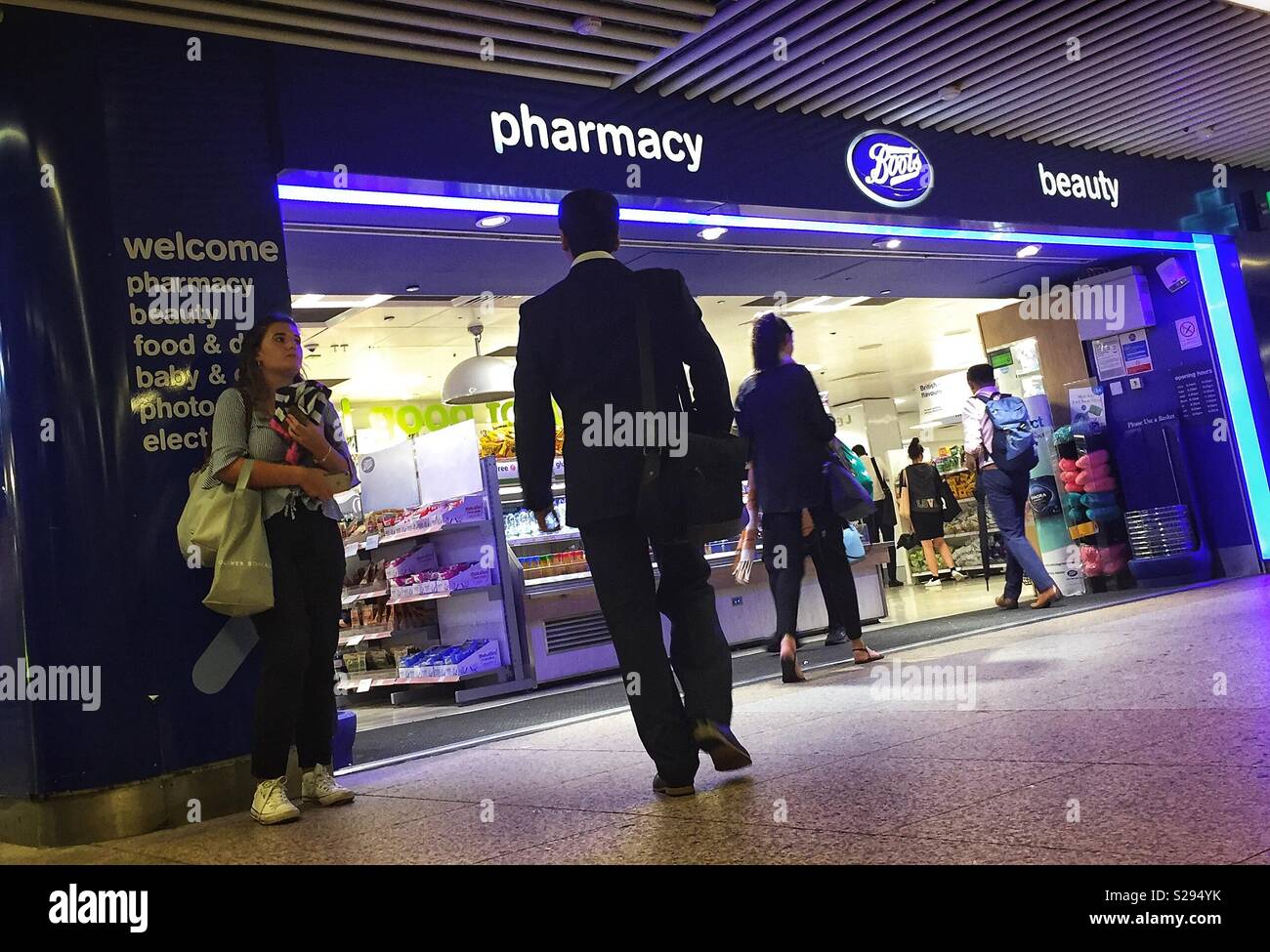 Boots pharmacy, Liverpool Street, London Stock Photo - Alamy