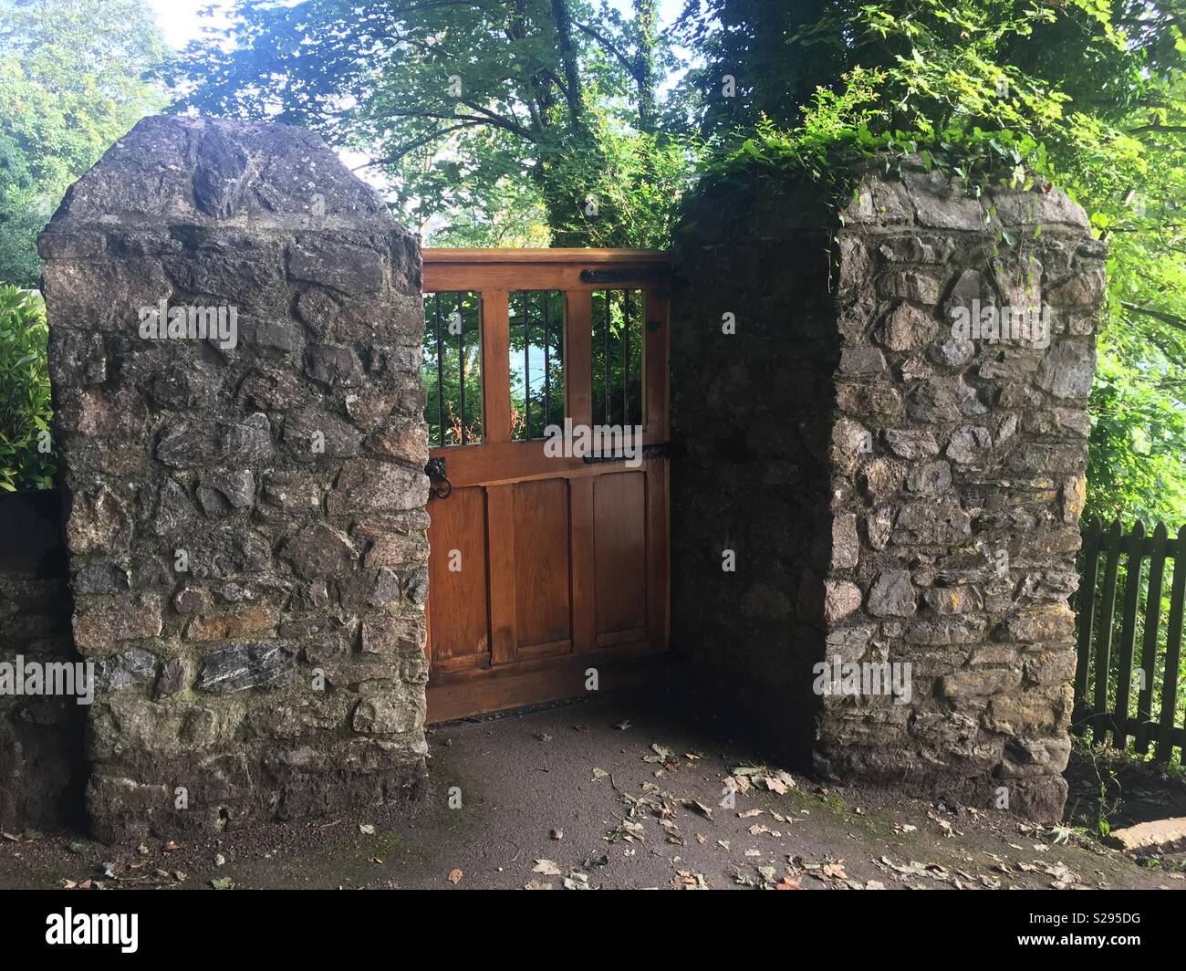Gated entrance. Stock Photo