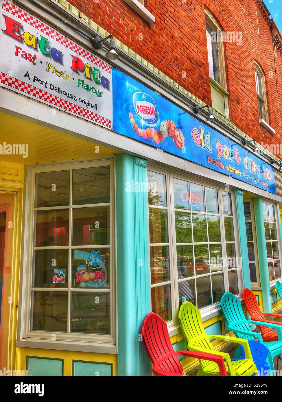 Old fashioned dairy bar in Port Dalhousie, Ontario. - Smartphone Captured Stock Image
