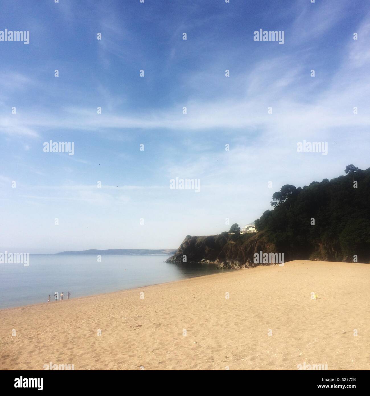 Blackpool Sands beach near Dartmouth, Devon, England, United Kingdom. - Smartphone Captured Stock Image