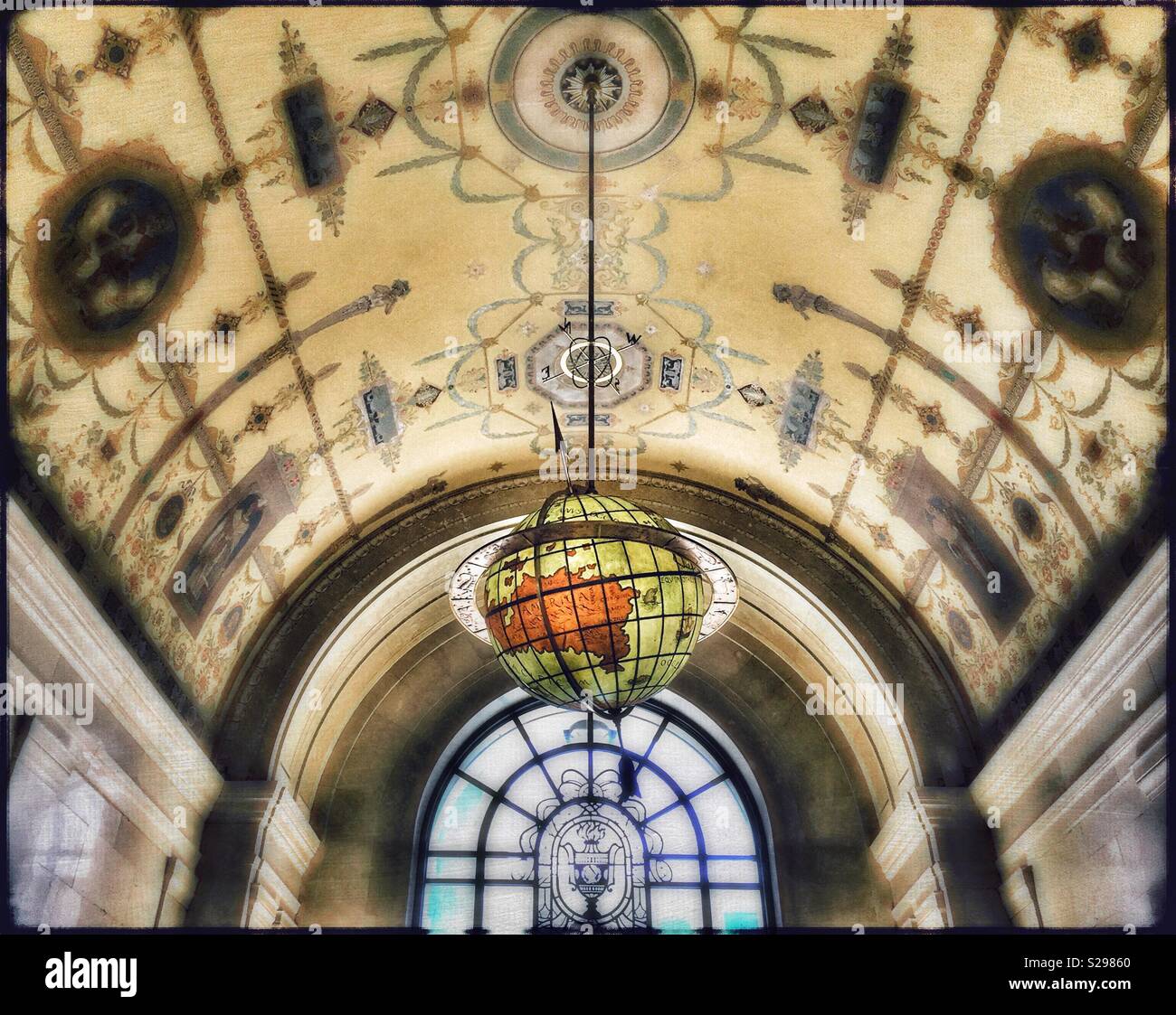 Cleveland Public Library terrestrial globe - Smartphone Captured Stock Image