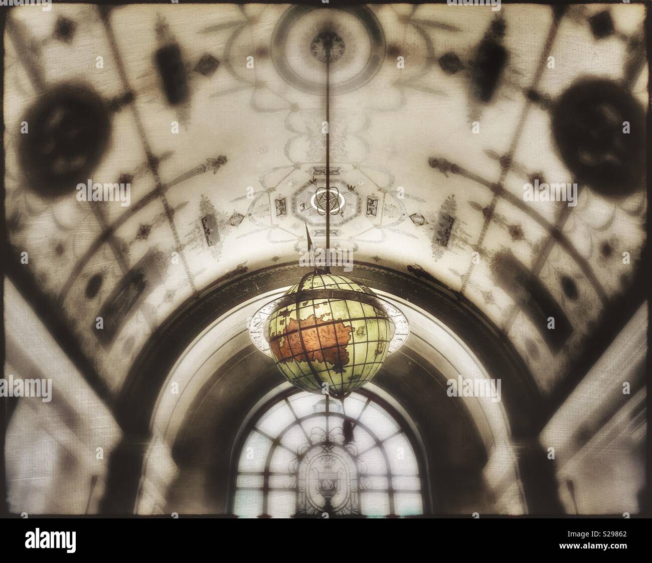 Cleveland Public Library terrestrial globe - Smartphone Captured Stock Image