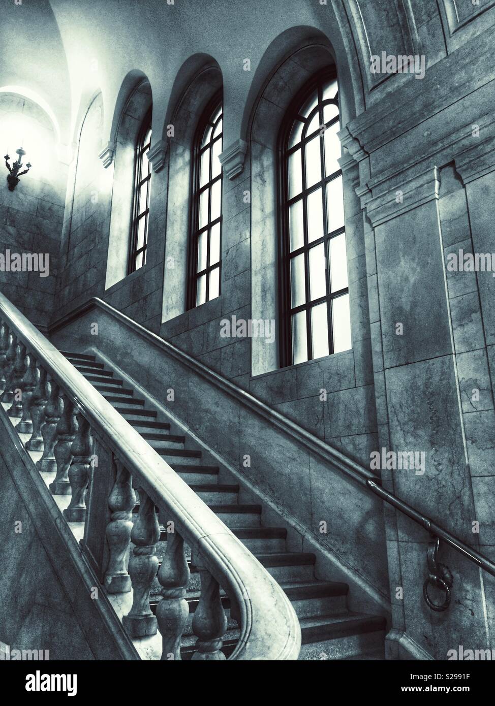 Cleveland Public Library staircase - Smartphone Captured Stock Image