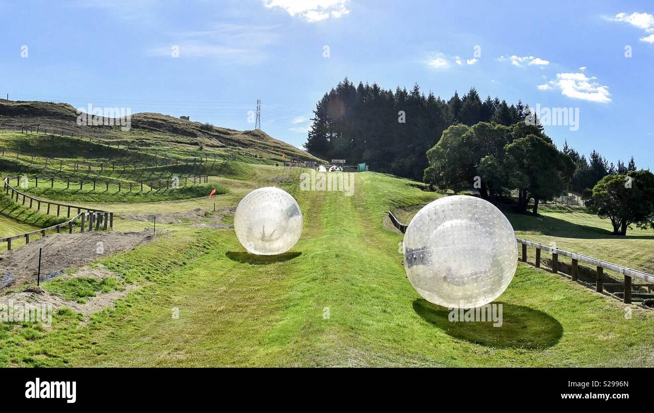 Zorbing new zealand hi-res stock photography and images - Alamy