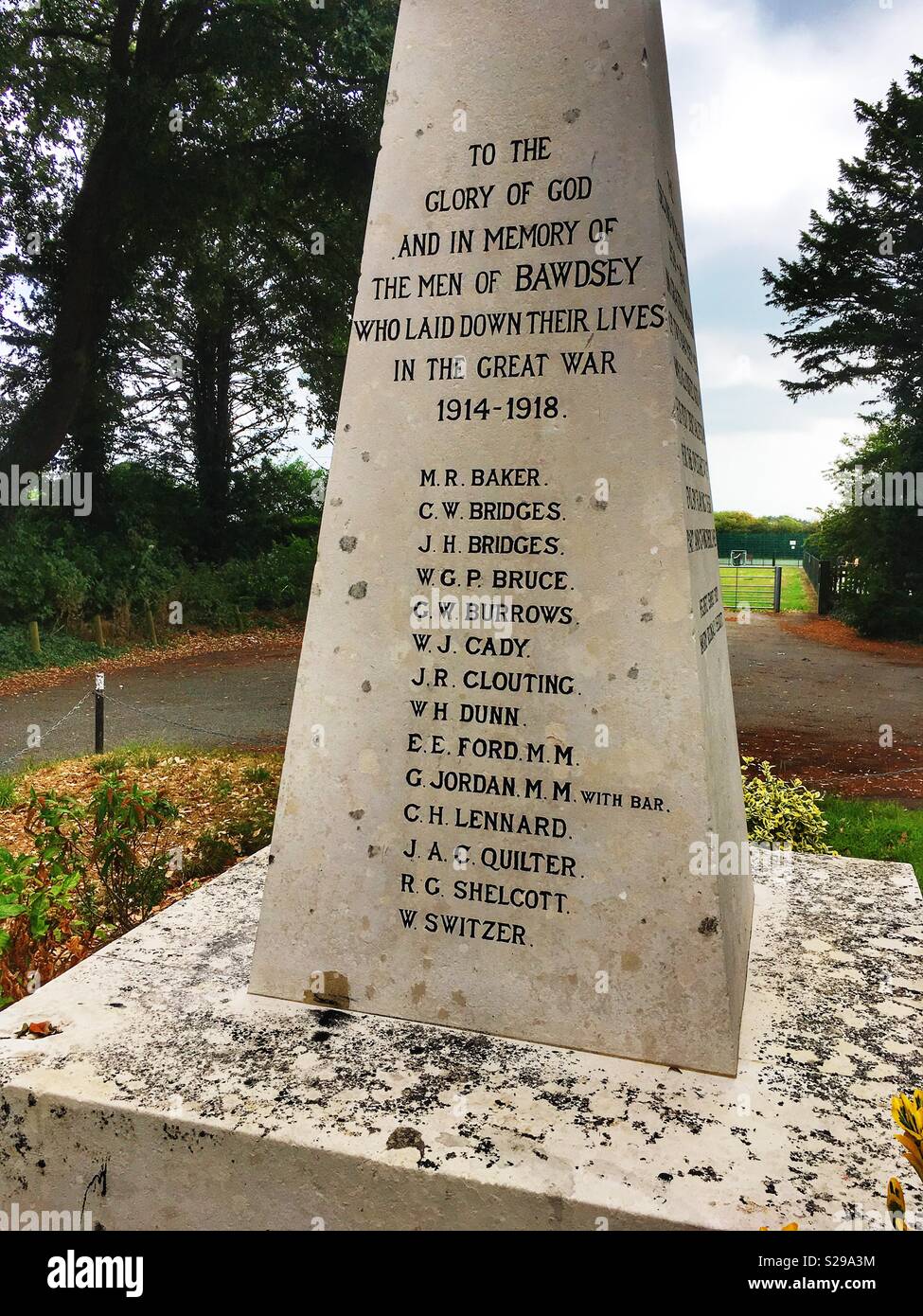 World War One memorial, Bawdsey, Suffolk, England. - Smartphone Captured Stock Image