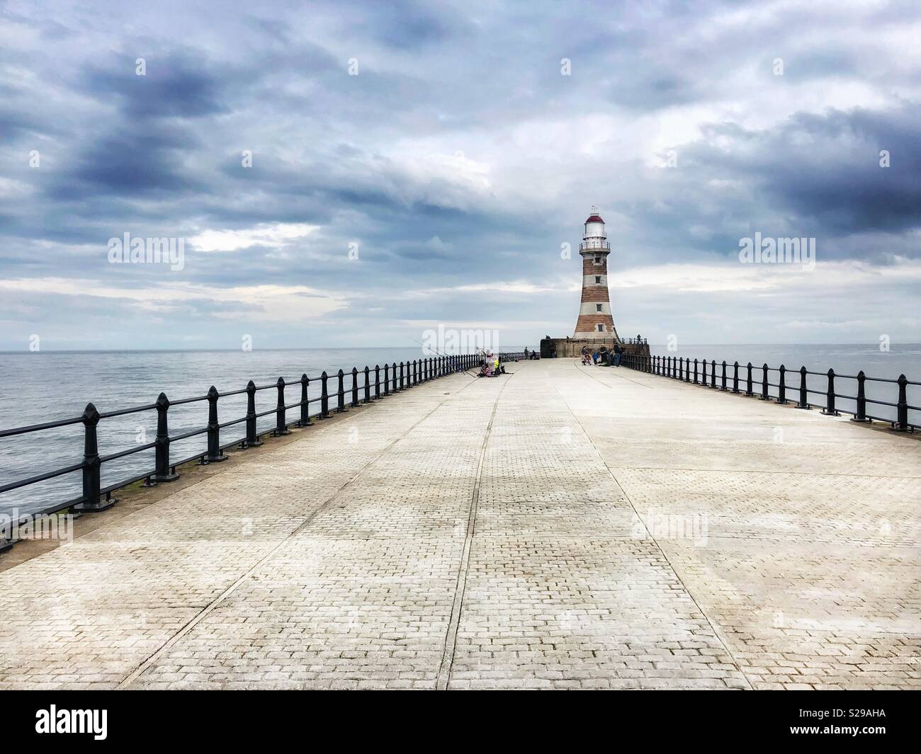 Roker Pier & Lighthouse Stock Photo