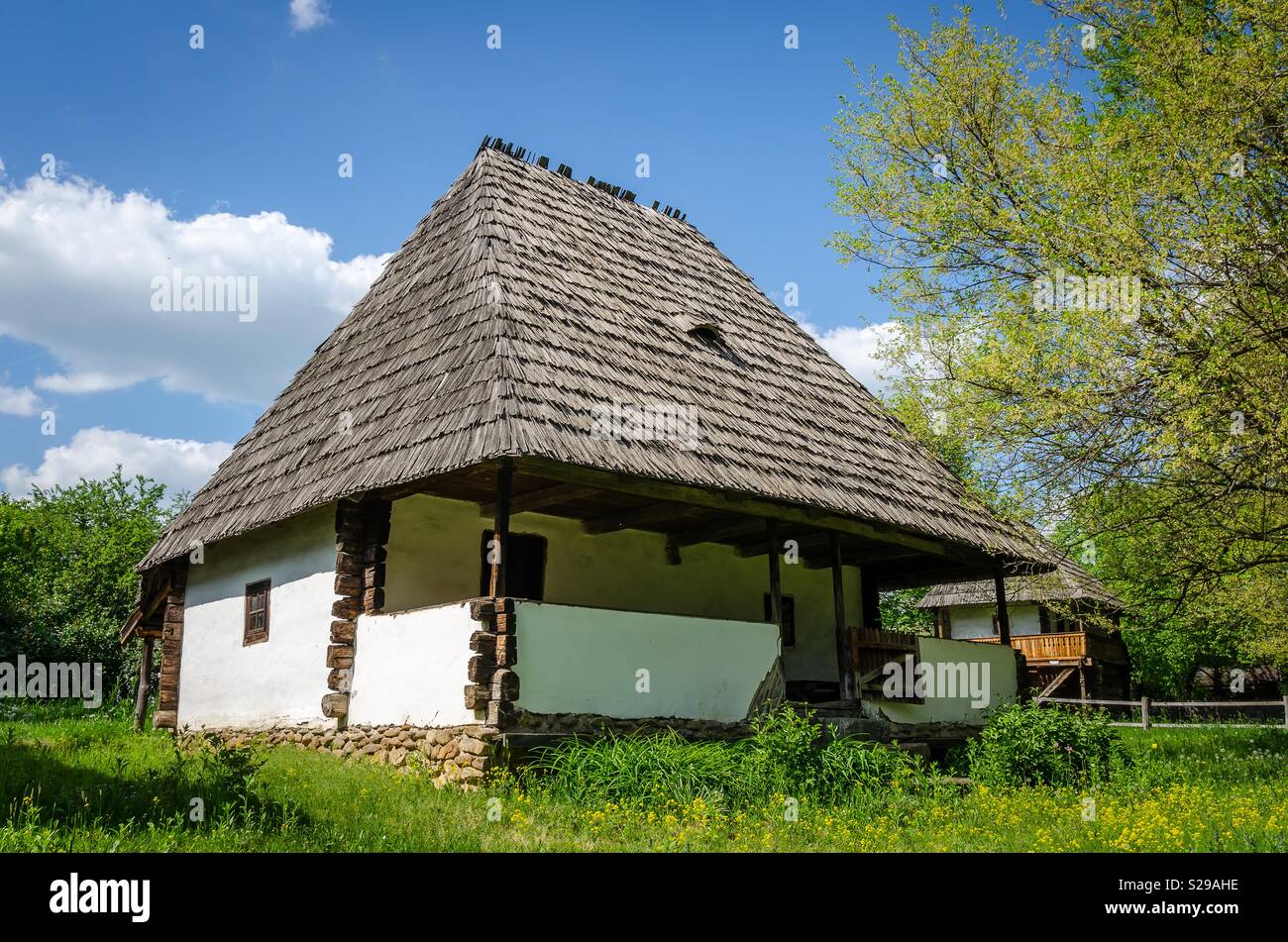 Old style wooden house Stock Photo Alamy