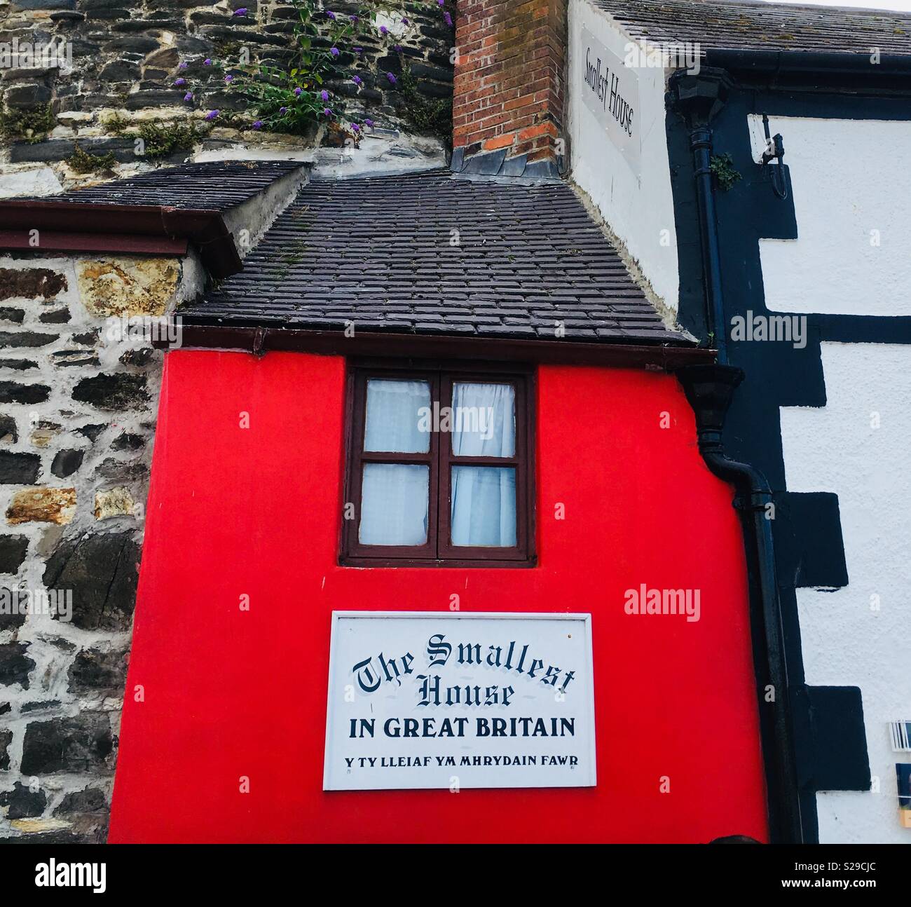 The Smallest House in Great Britain, Conwy, North Wales - Smartphone Captured Stock Image