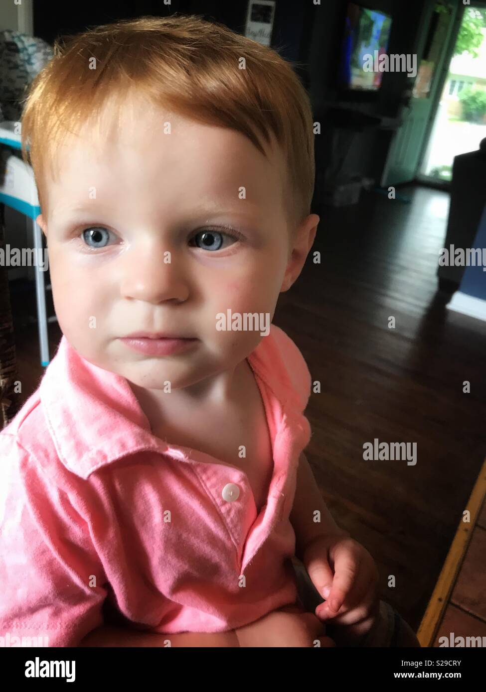 Blue Eyed Toddler Stock Photo