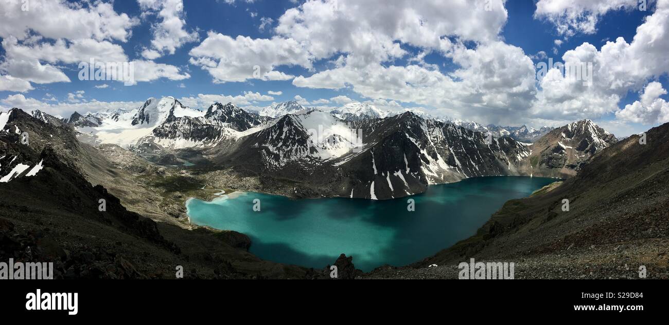 Ala Kul Lake in Kyrgyzstan - Smartphone Captured Stock Image