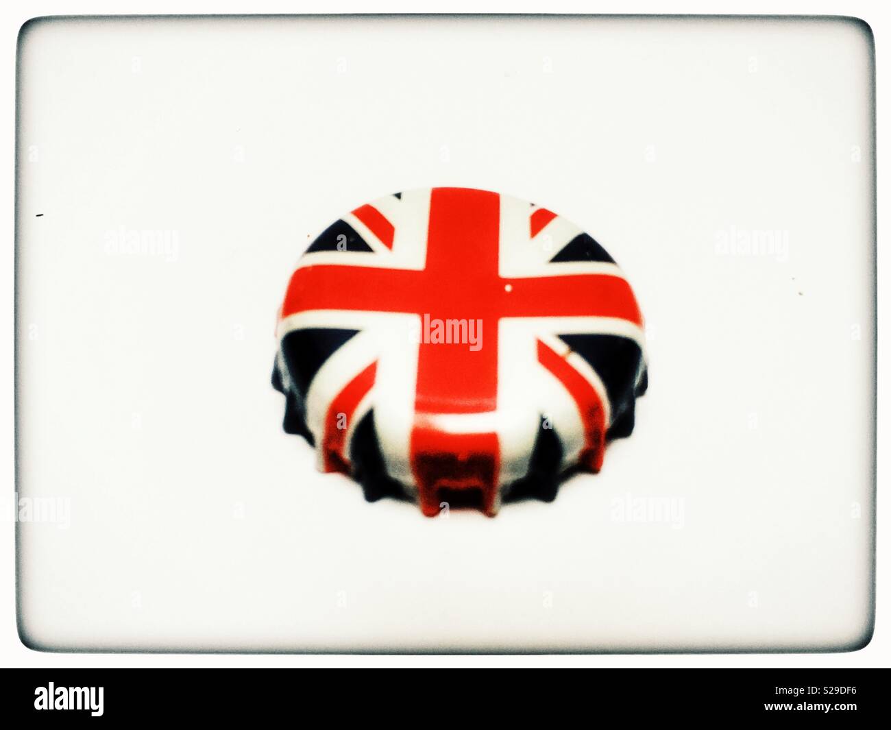 Union Jack bottle top - Smartphone Captured Stock Image