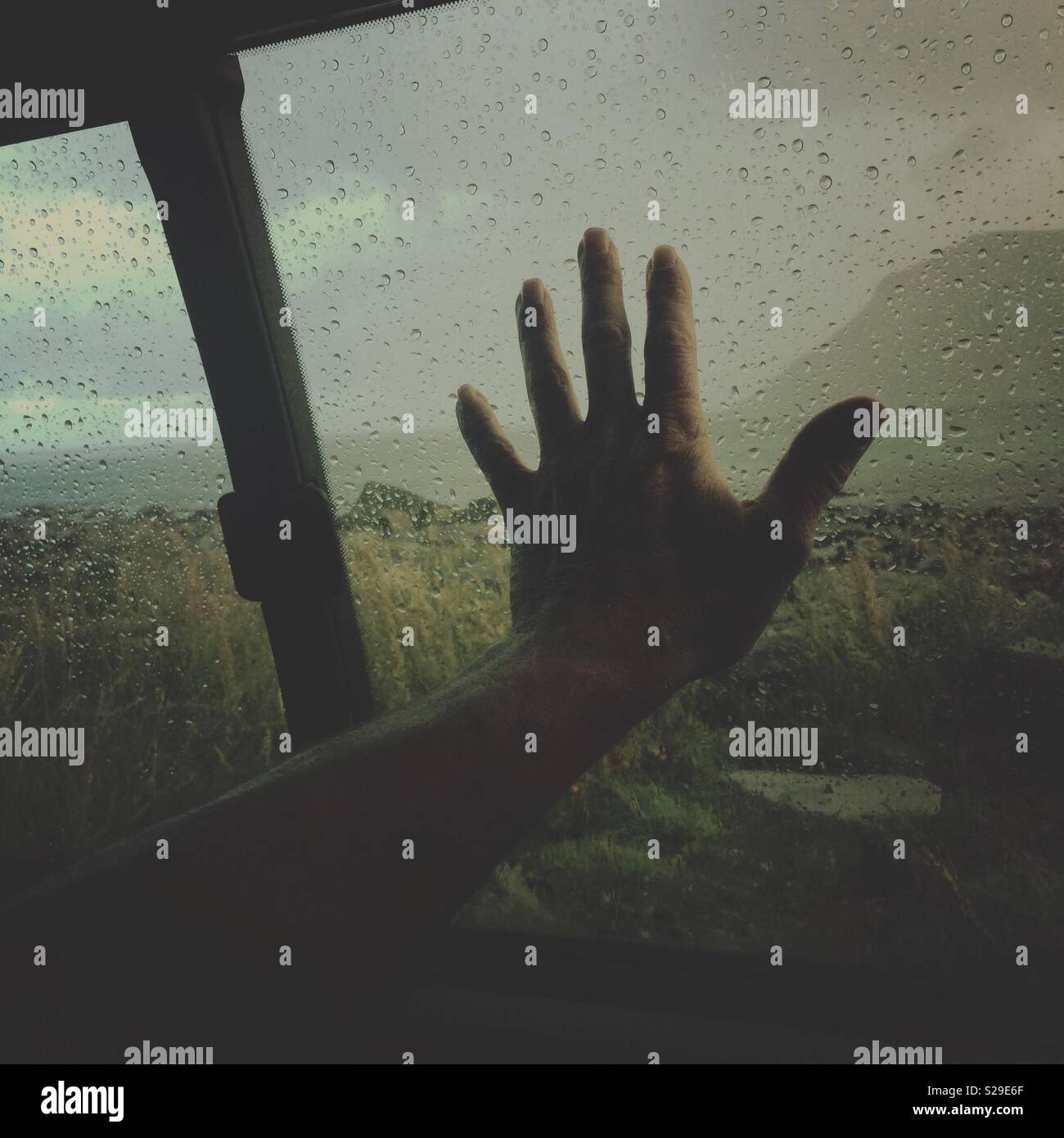 Camping in the rain - Smartphone Captured Stock Image