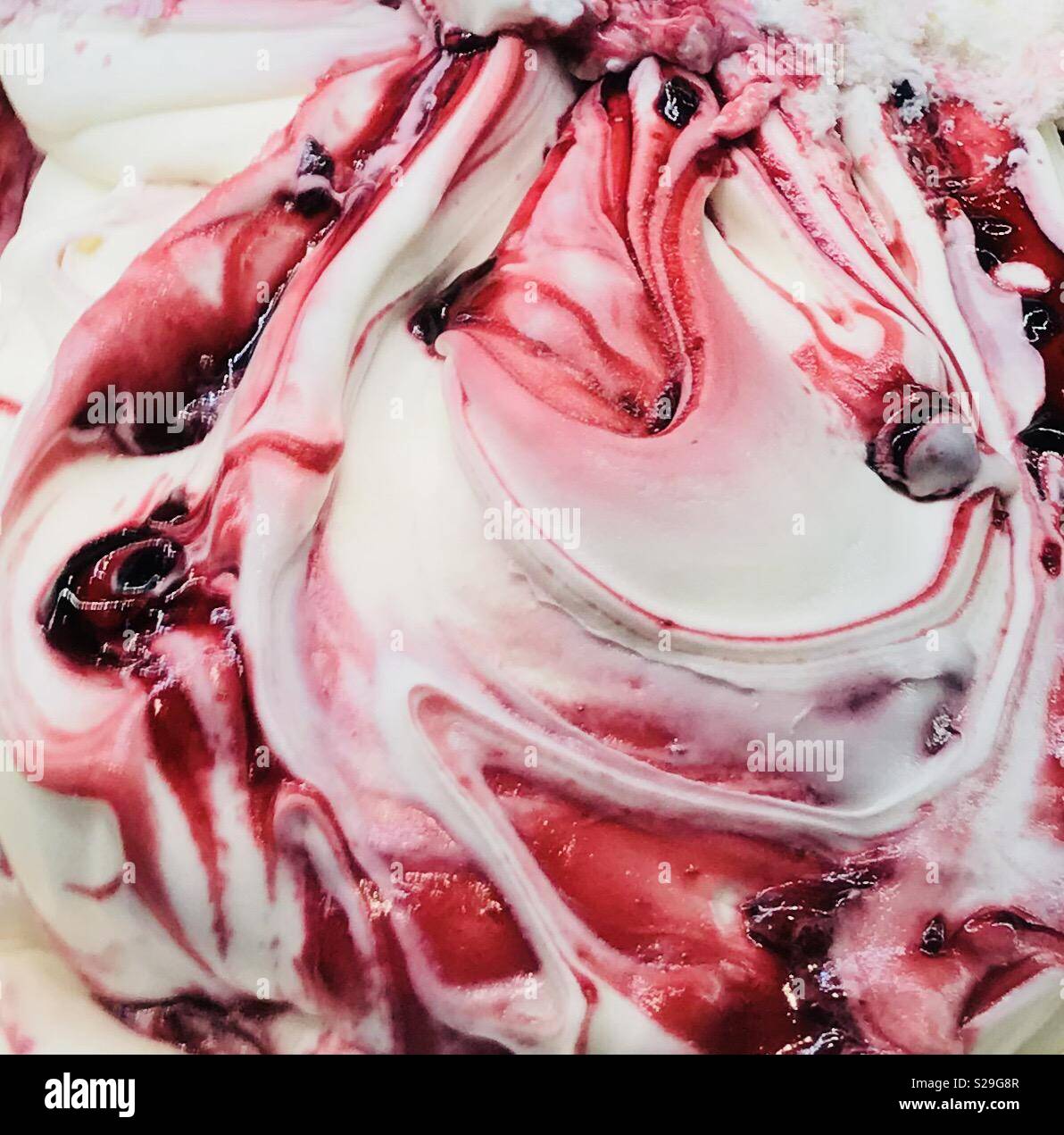 Strawberry ice cream Stock Photo