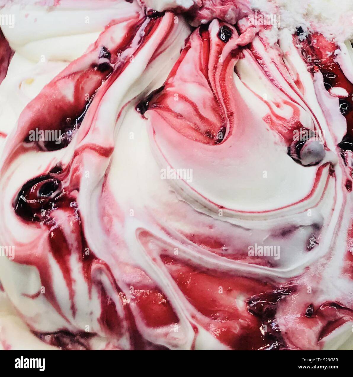 Strawberry ice cream - Smartphone Captured Stock Image