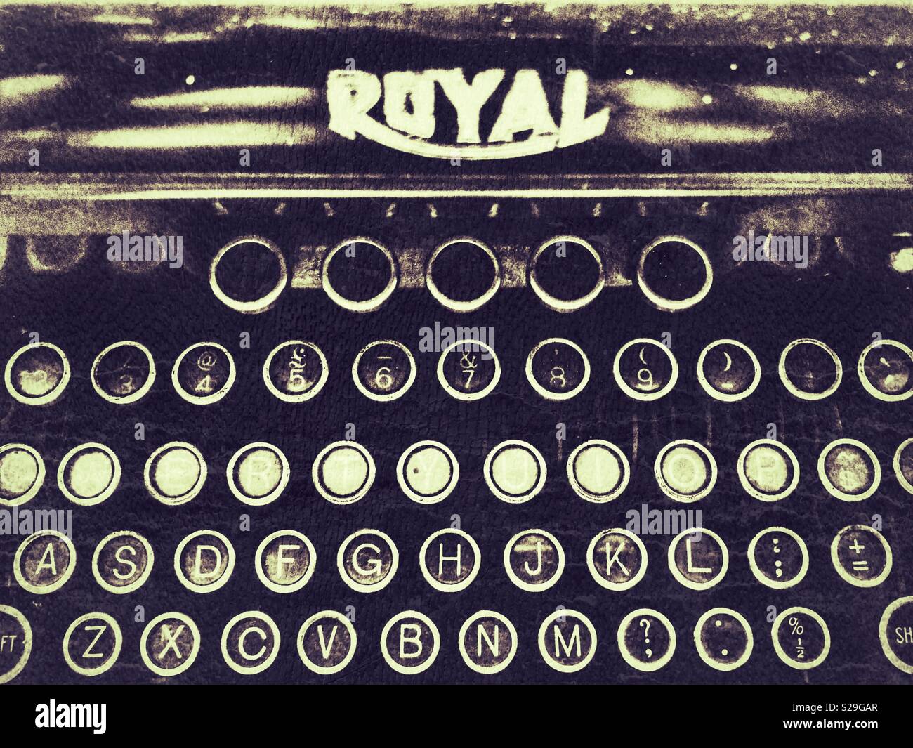 Vintage Royal typewriter - Smartphone Captured Stock Image