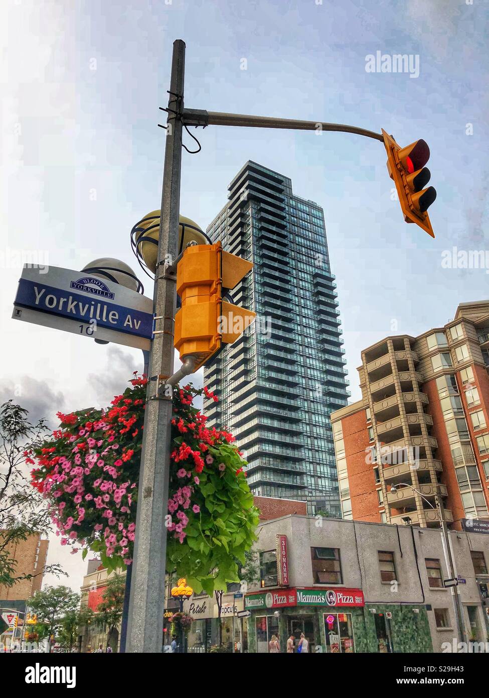 Toronto street corner. - Smartphone Captured Stock Image