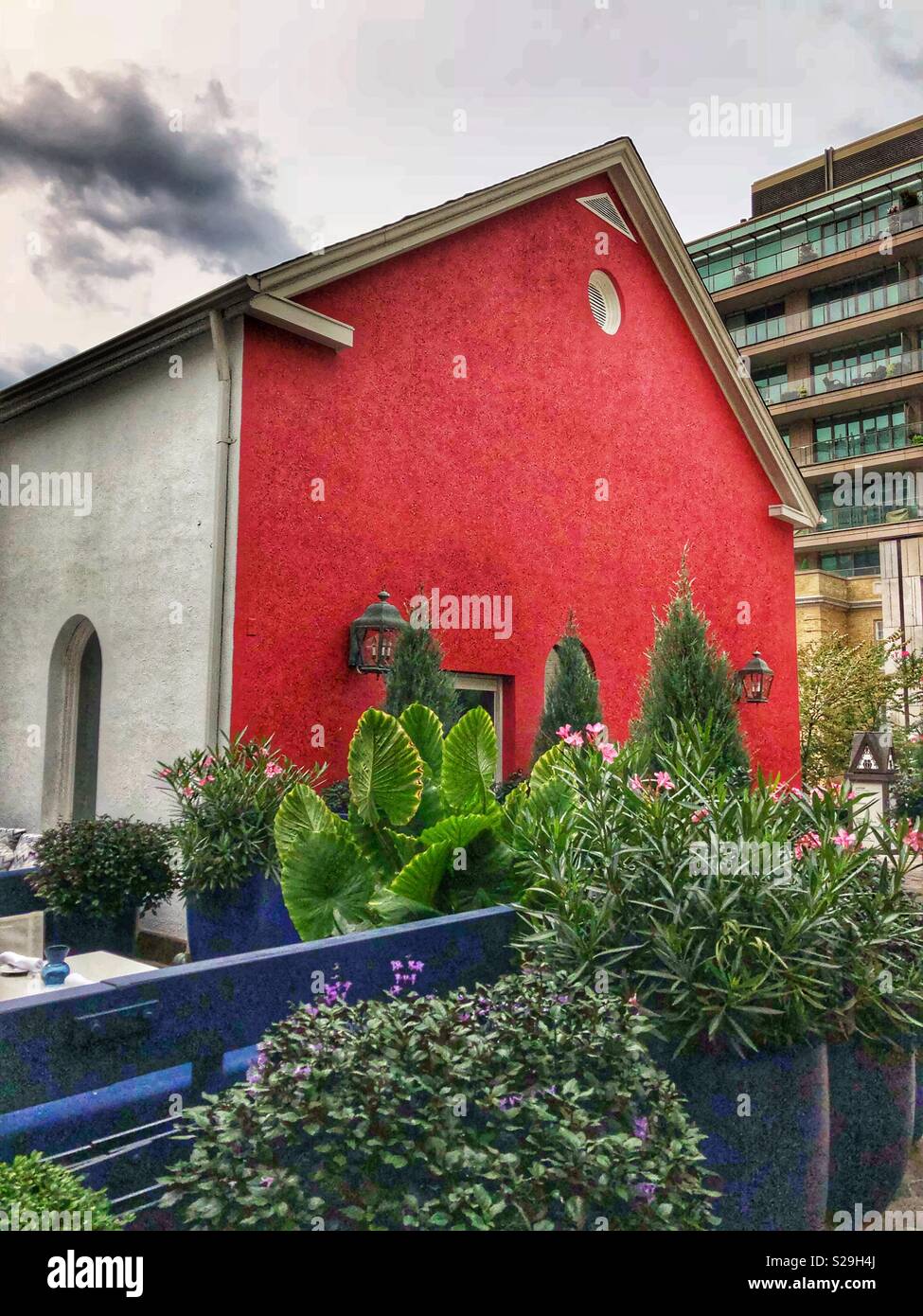 Contrasting colours and architecture in Toronto, Canada. - Smartphone Captured Stock Image