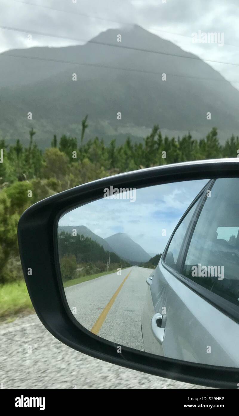 Mountain rear view mirror Stock Photo Alamy