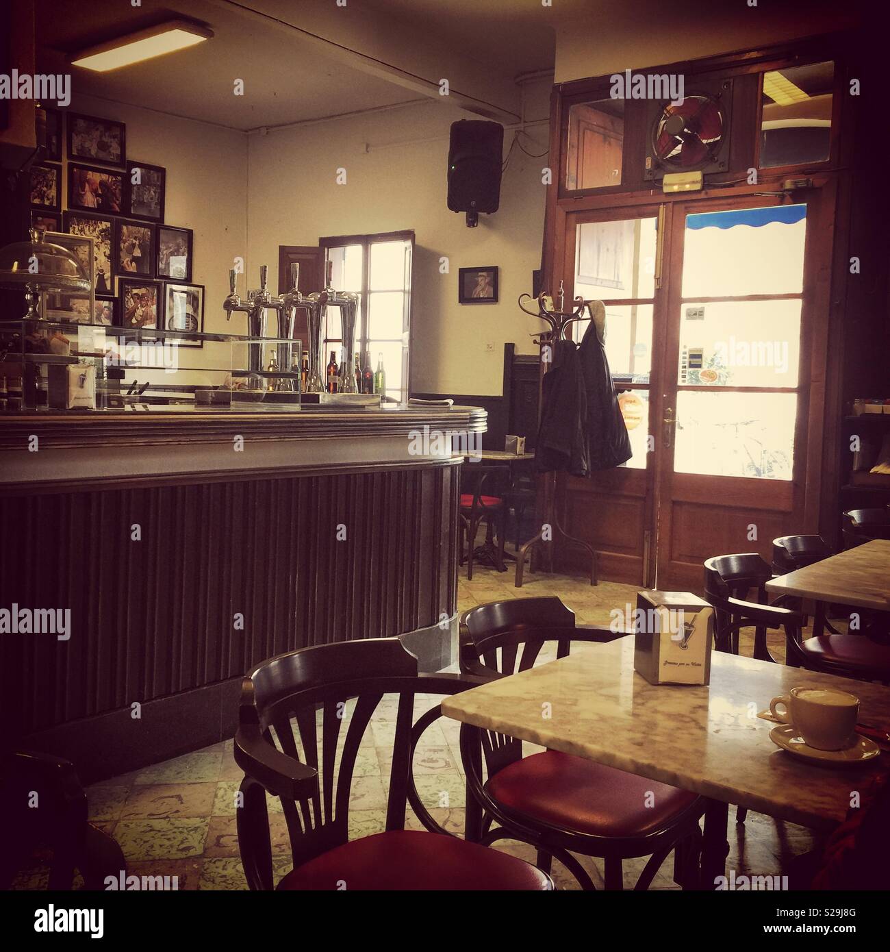 Vintage bistro bar, Mallorca - Smartphone Captured Stock Image