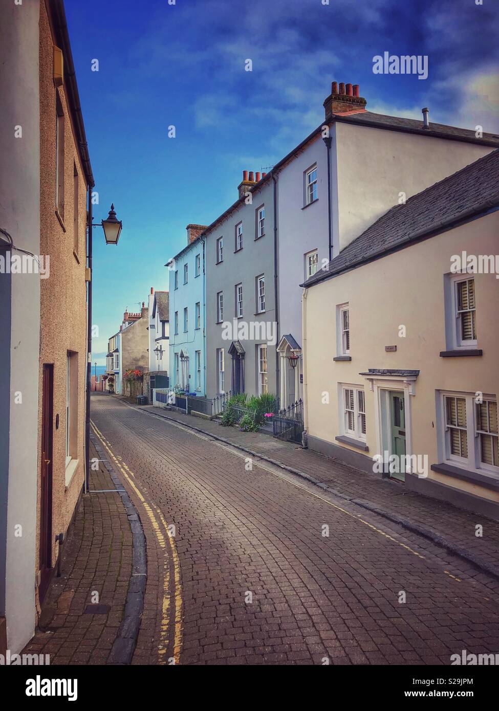 St Mary’s Street, Tenby, West Wales Stock Photo Alamy