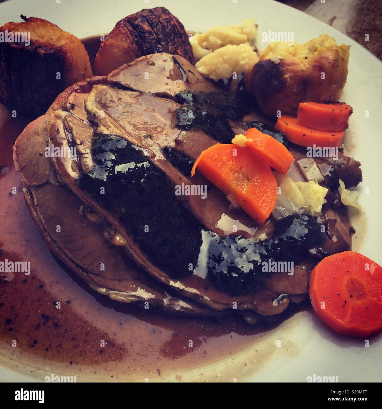 Lamb Sunday lunch - Smartphone Captured Stock Image