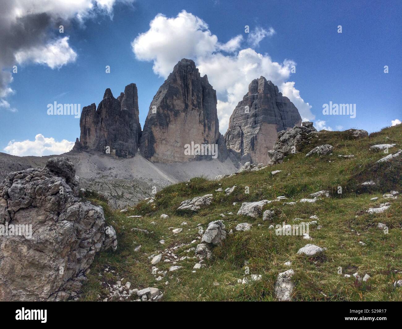 Tre Cime di Lavaredo. Dolomites, Italy. - Smartphone Captured Stock Image
