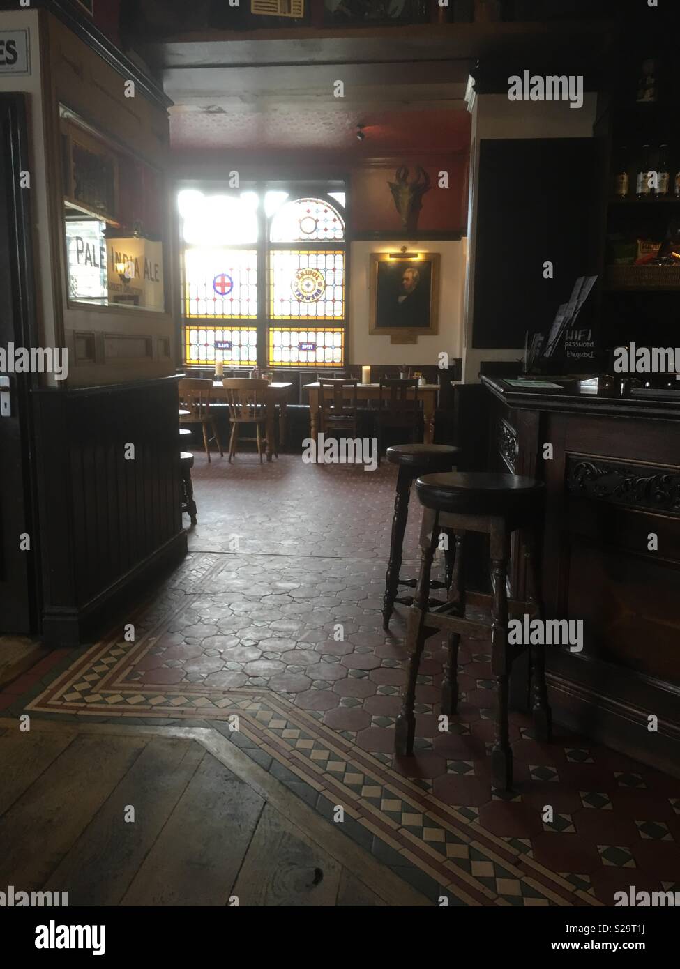 Inside a traditional pub, England Stock Photo
