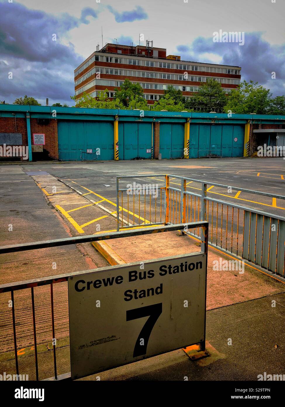 Bus station in Crewe Cheshire Uk - Smartphone Captured Stock Image