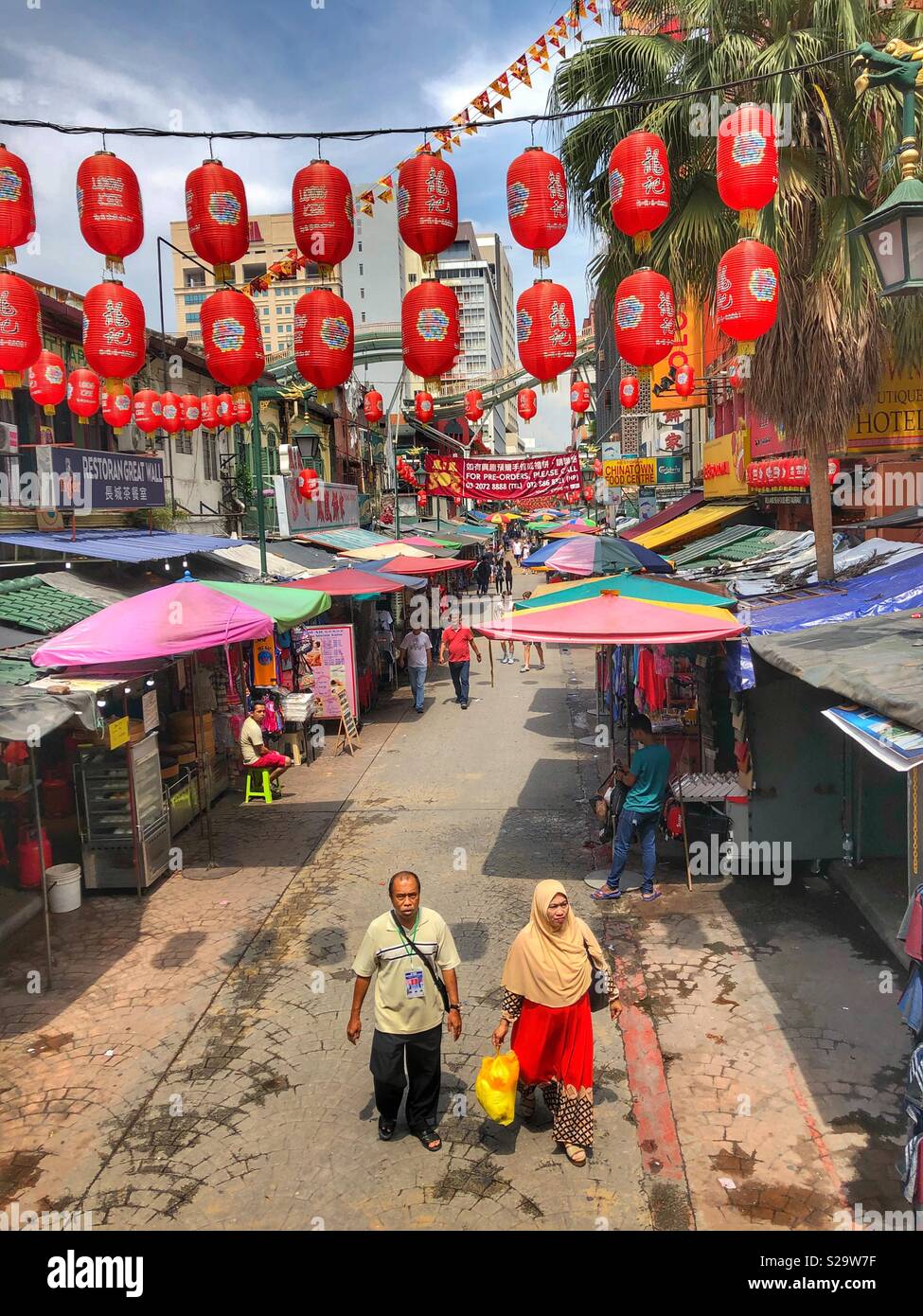 Chinatown in Kuala Lumpur, Malaysia. - Smartphone Captured Stock Image