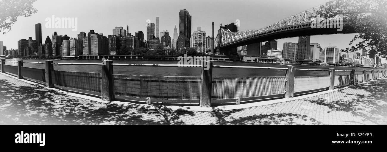 NYC Skyline Black & White Stock Photo