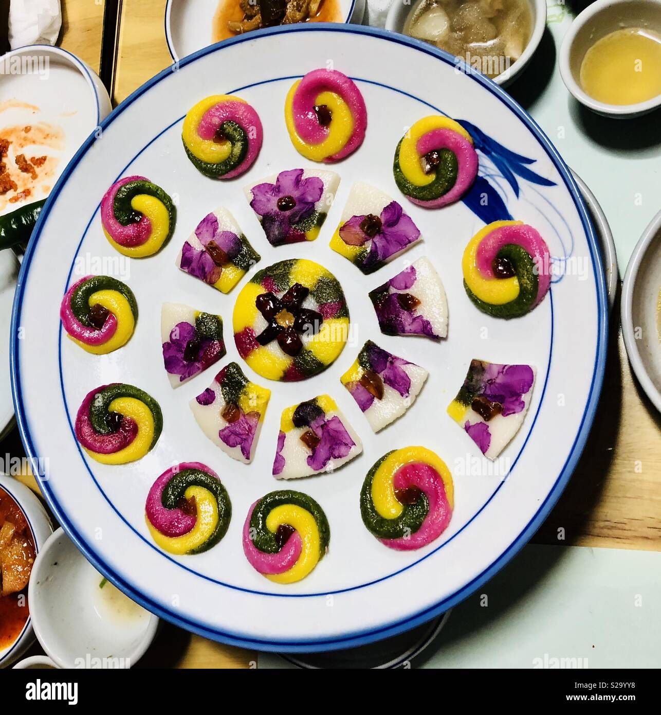 Sticky rice dessert served after a feast outside Gangneung, South Korea. - Smartphone Captured Stock Image