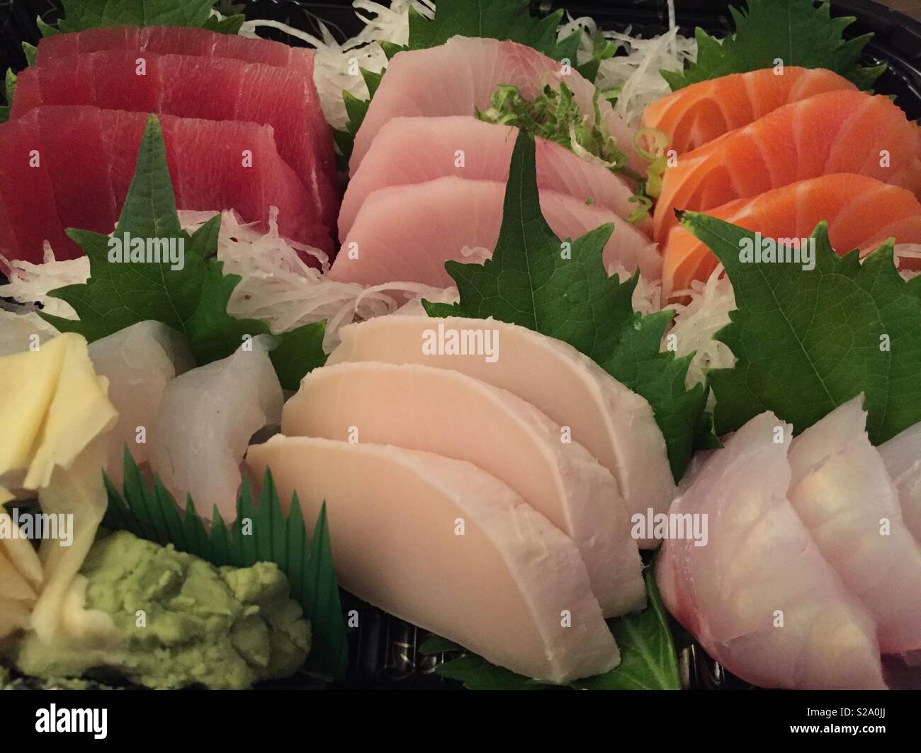 Sashimi meal close up - Smartphone Captured Stock Image