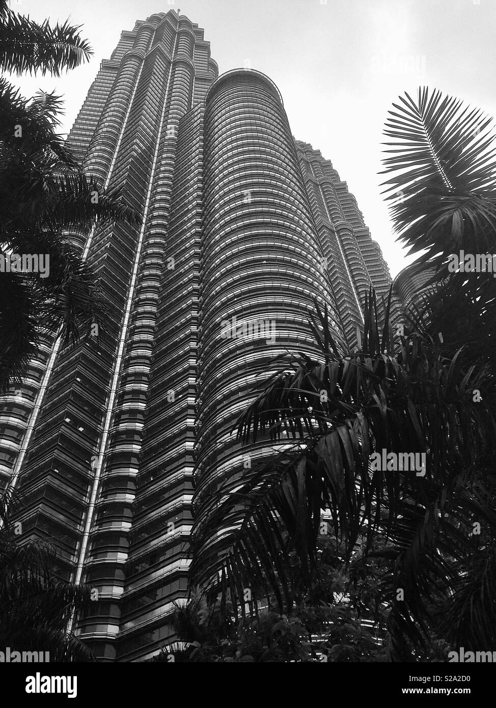 Twin towers in background Black and White Stock Photos & Images - Alamy