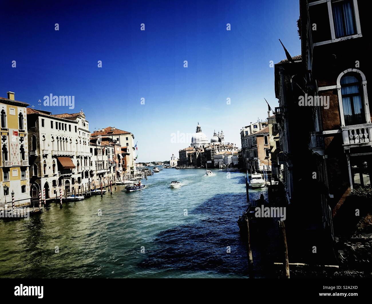 Iconic view on a the Beatiful waterfronts of Venice Stock Photo