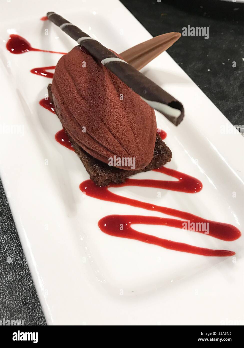 Chocolate dessert. - Smartphone Captured Stock Image