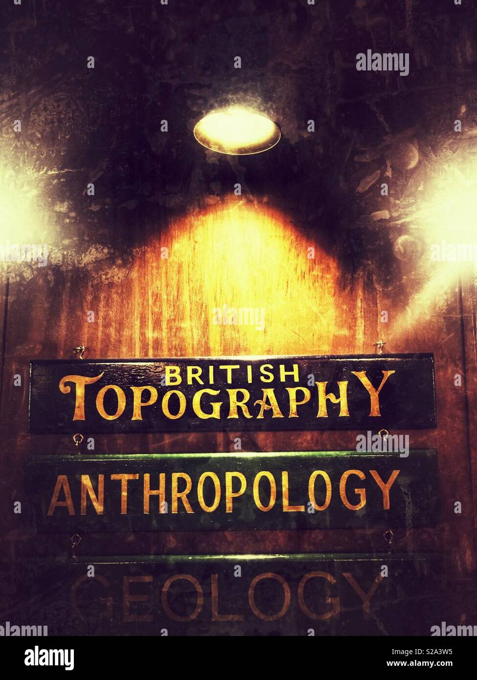 Three signs in a bookshop - Smartphone Captured Stock Image