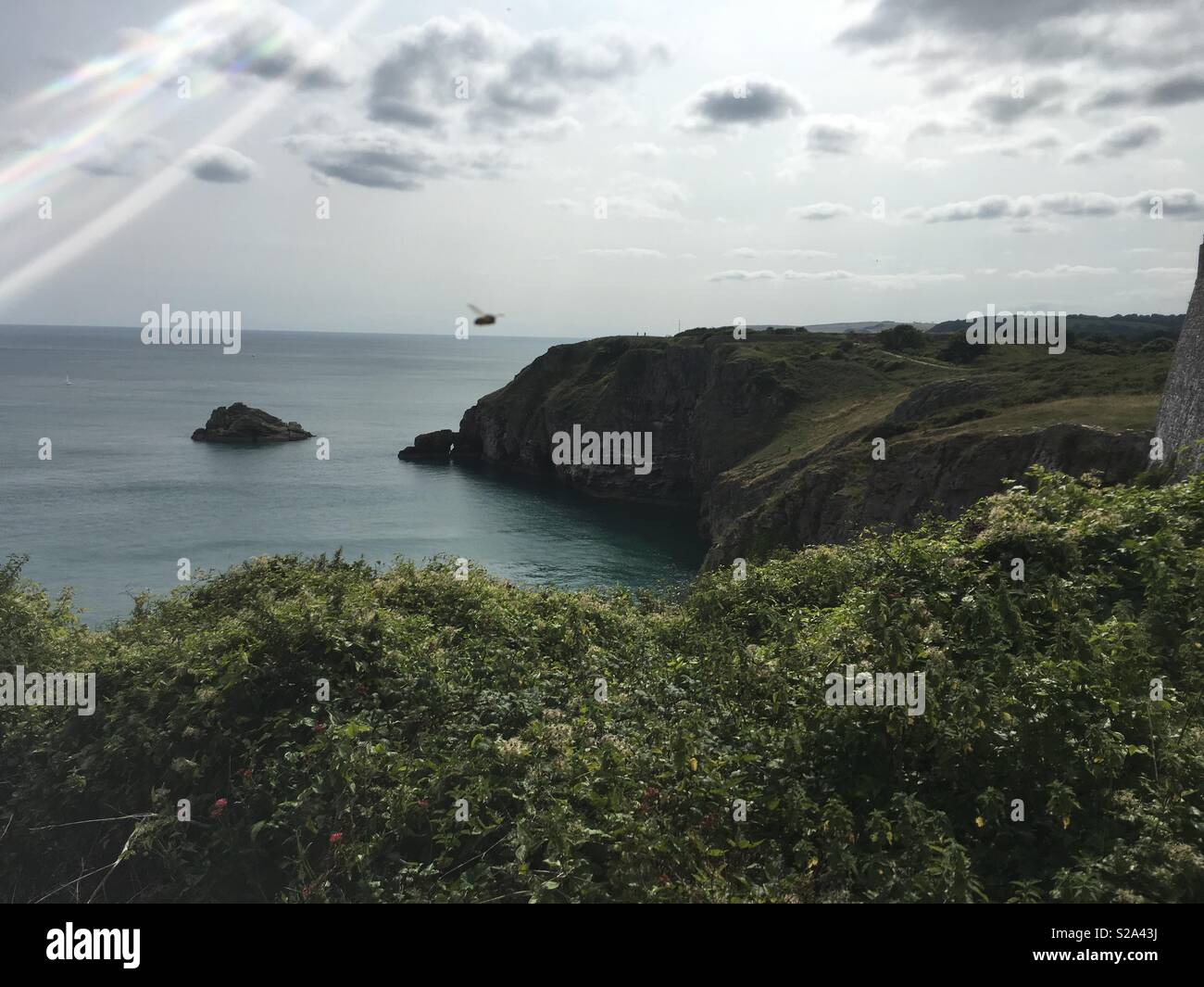 A sea view in south west England, UK. Stock Photo