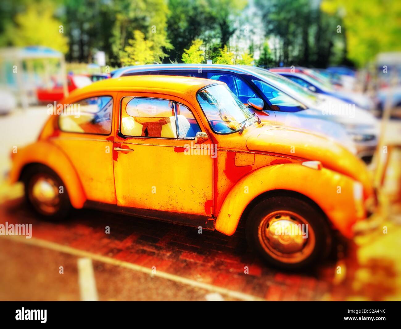 VW Beetle car - Smartphone Captured Stock Image
