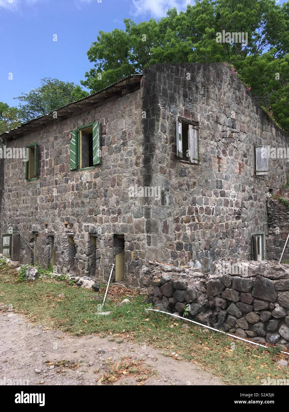 Oldest building in St Kitts Stock Photo