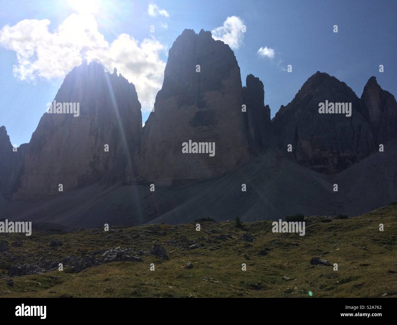 Tre Cime di Lavaredo. Dolomites, Italy. - Smartphone Captured Stock Image