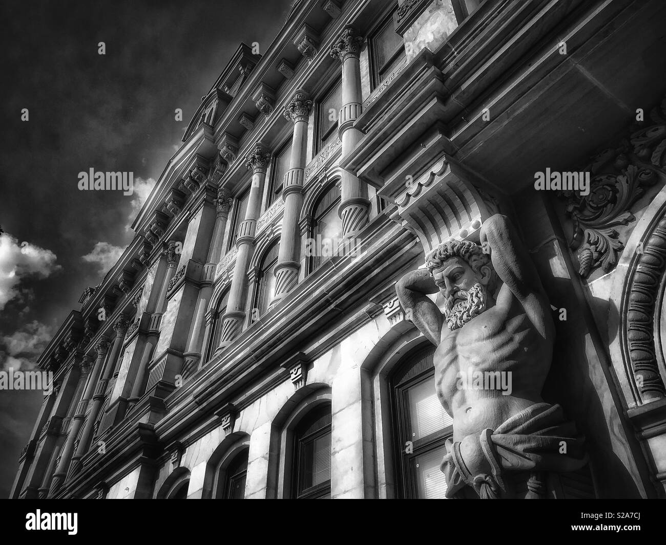 Wayne County courthouse in Wooster, Ohio - Smartphone Captured Stock Image