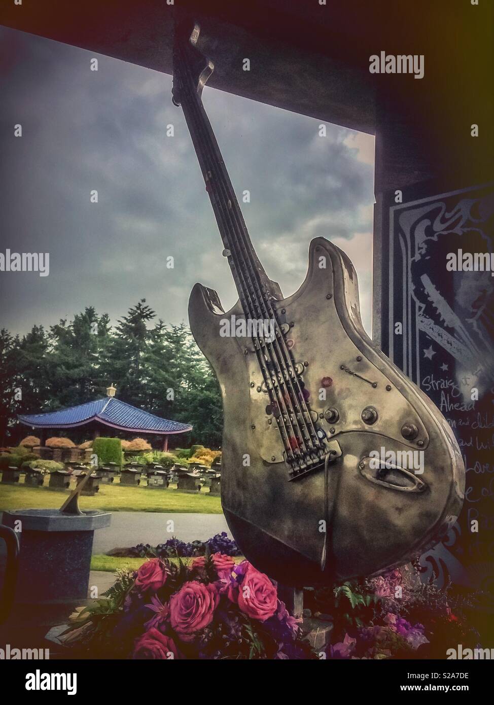 Jimi Hendrix memorial, Renton, Seattle, WA, USA. - Smartphone Captured Stock Image