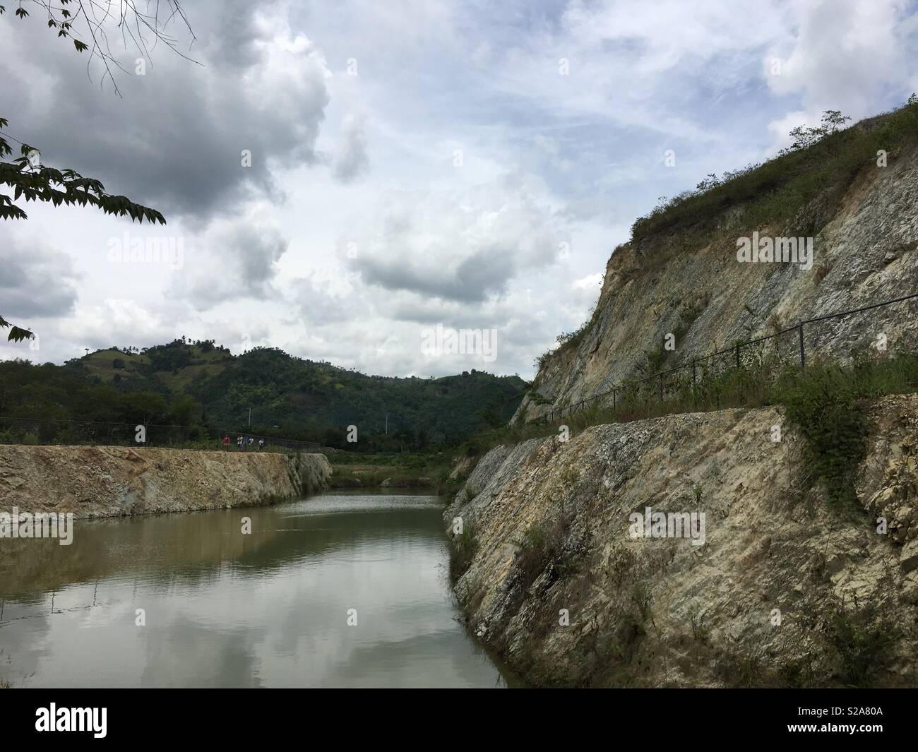Fenced mining area - Smartphone Captured Stock Image