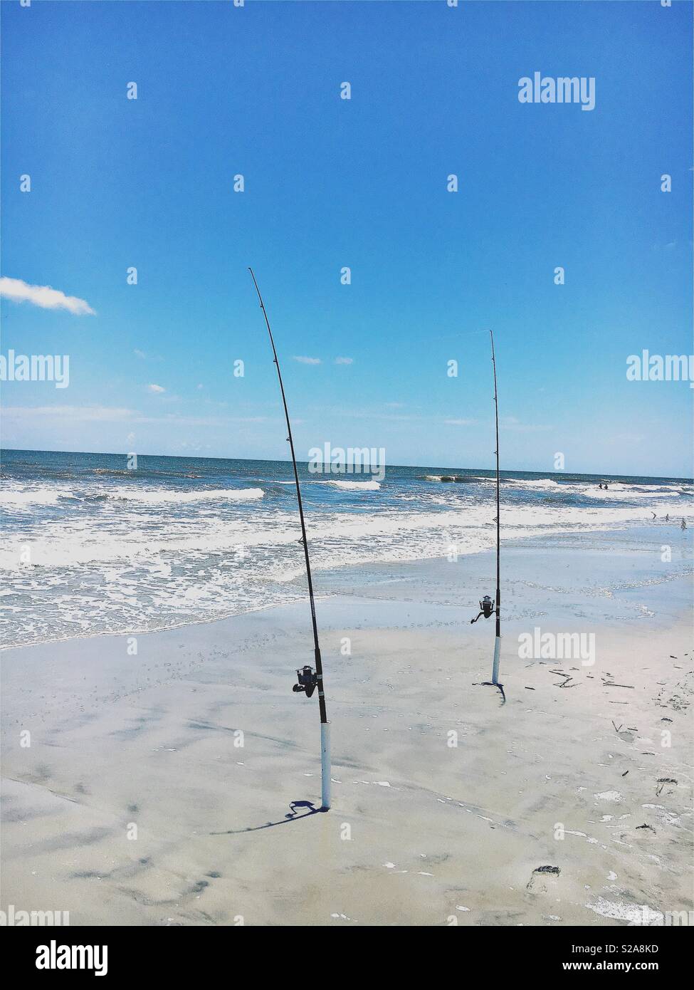 Beach fishing Stock Photo Alamy