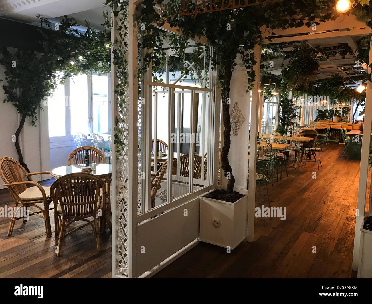 Restaurant Indoor view. - Smartphone Captured Stock Image