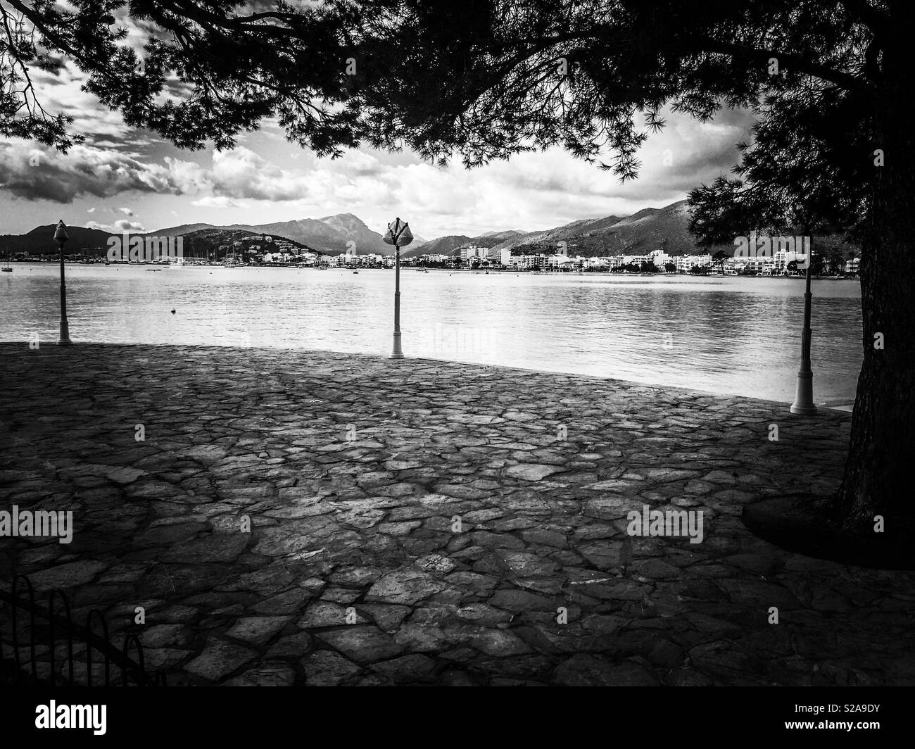 Puerto Pollensa Bay, Mallorca, from Ila Dor hotel Stock Photo